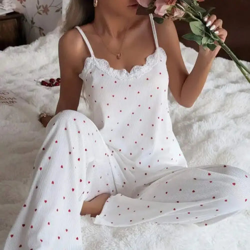 Pyjama-Set mit Camisole und Hosen