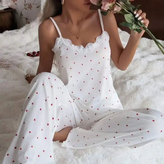 Pyjama-Set mit Camisole und Hosen