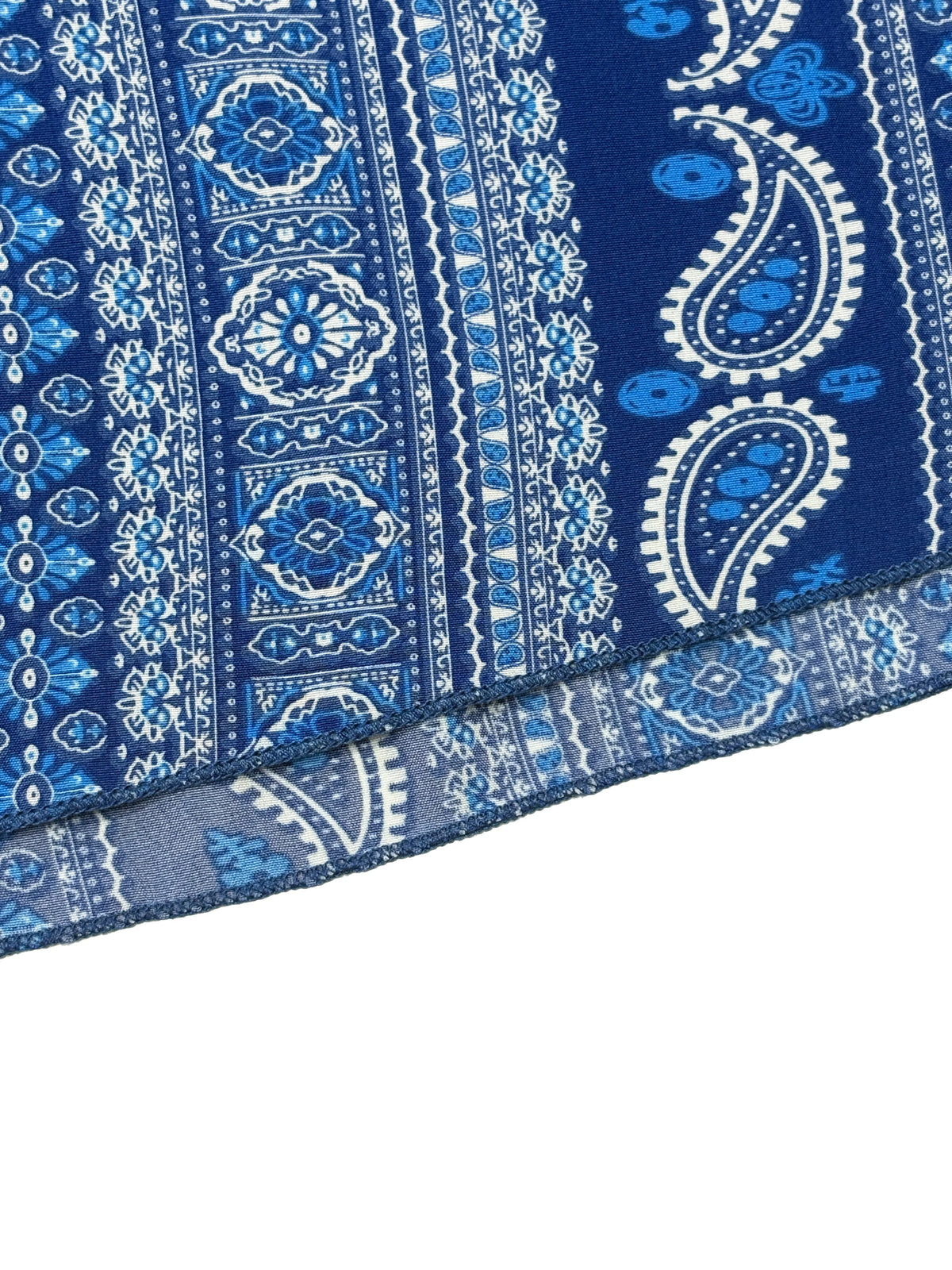 Damen Sommerkleid mit ethnischem Muster, rückenfrei, geteilter Oberschenkel, Damen-Sommerkleidung, Boho-Mode, Rüschenbesatz, langes Kleid für den Strand