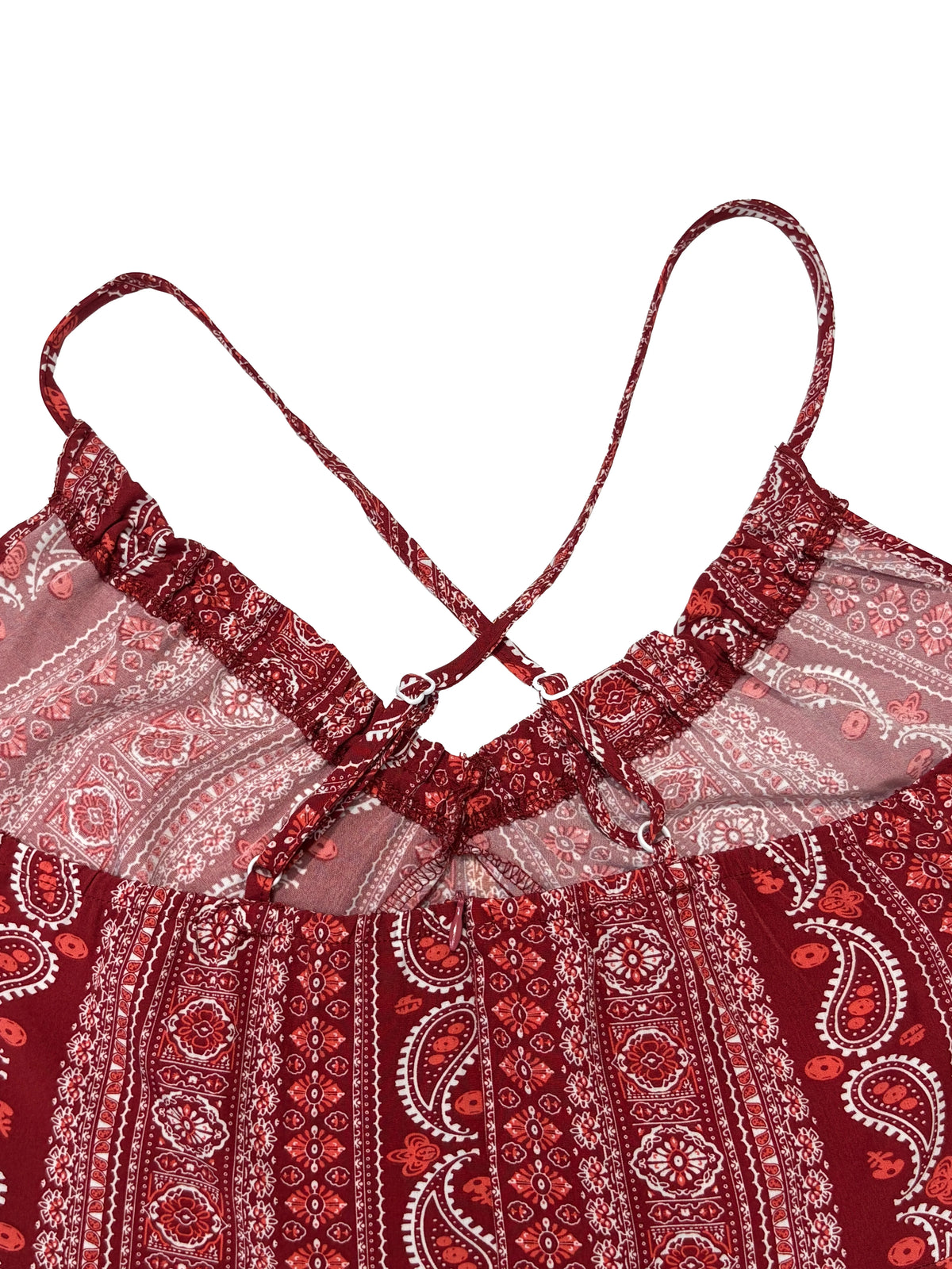 Damen Sommerkleid mit ethnischem Muster, rückenfrei, geteilter Oberschenkel, Damen-Sommerkleidung, Boho-Mode, Rüschenbesatz, langes Kleid für den Strand