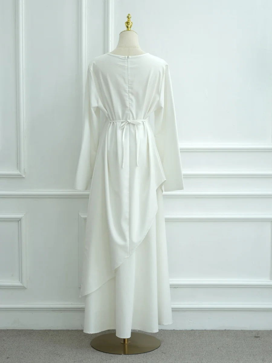 Muslimische Abayas aus dem Nahen Osten, Arabisch, Dubai, für Frauen, Oberteil mit Rock, zweiteiliger Anzug, dezenter Ramadan-Kaftan, Robe Femme, islamische Kleidung