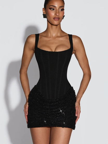 Einfarbiges Plissiertes Trägerloses Kleid Schickes Schulterfreies Rückenfreies Hochgeschnittenes Kleid mit Schlitz 2026 Neues Abendkleid