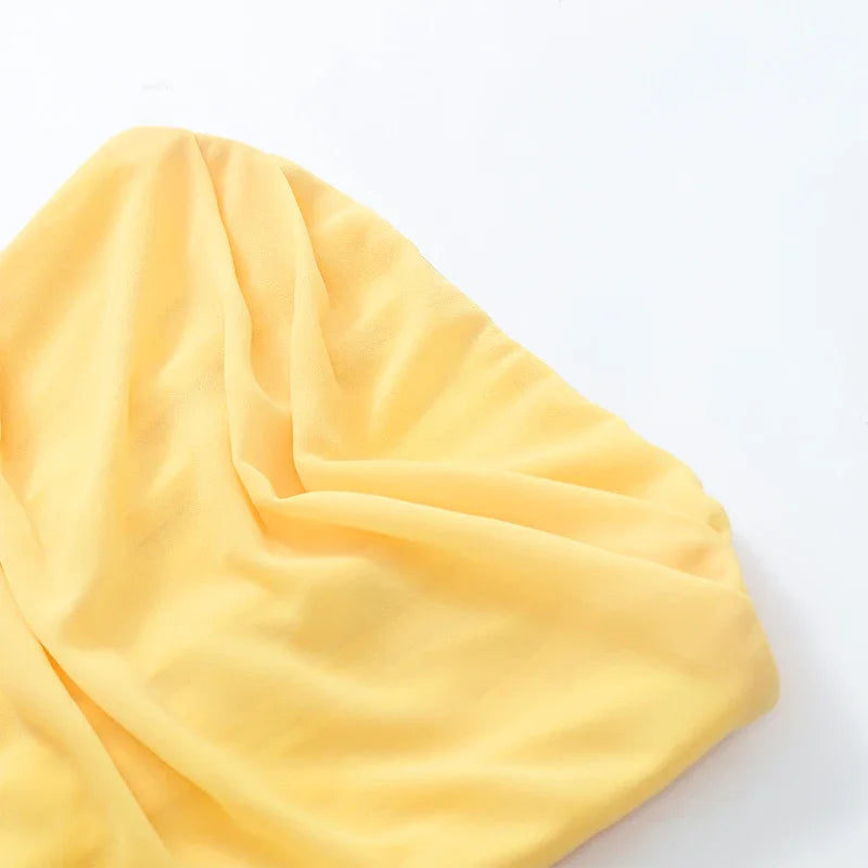 Einfarbiges Plissiertes Trägerloses Kleid Schickes Schulterfreies Rückenfreies Hochgeschnittenes Kleid mit Schlitz 2026 Neues Abendkleid