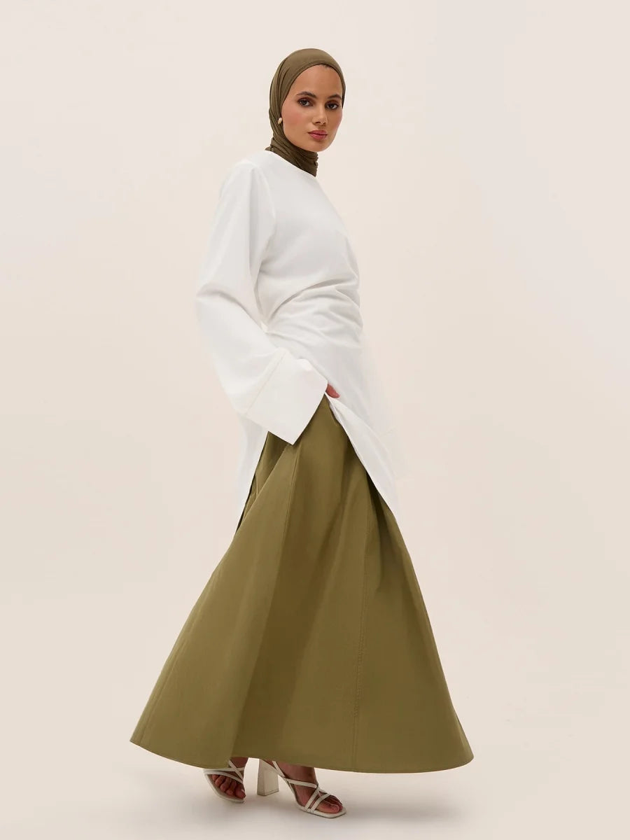 Muslimische Abayas aus dem Nahen Osten, Arabisch, Dubai, für Frauen, Oberteil mit Rock, zweiteiliger Anzug, dezenter Ramadan-Kaftan, Robe Femme, islamische Kleidung