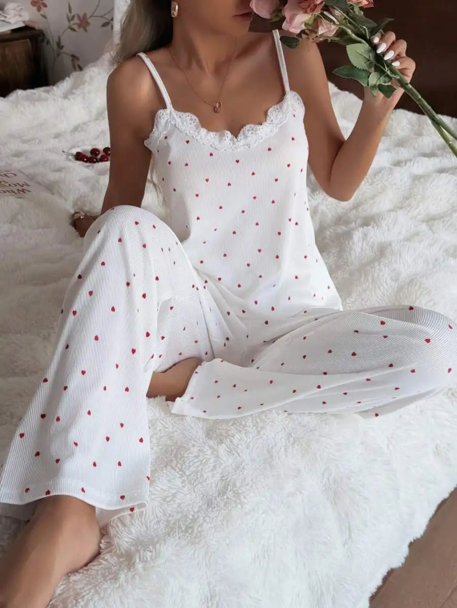 Pyjama-Set mit Camisole und Hosen