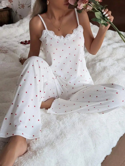 Pyjama-Set mit Camisole und Hosen