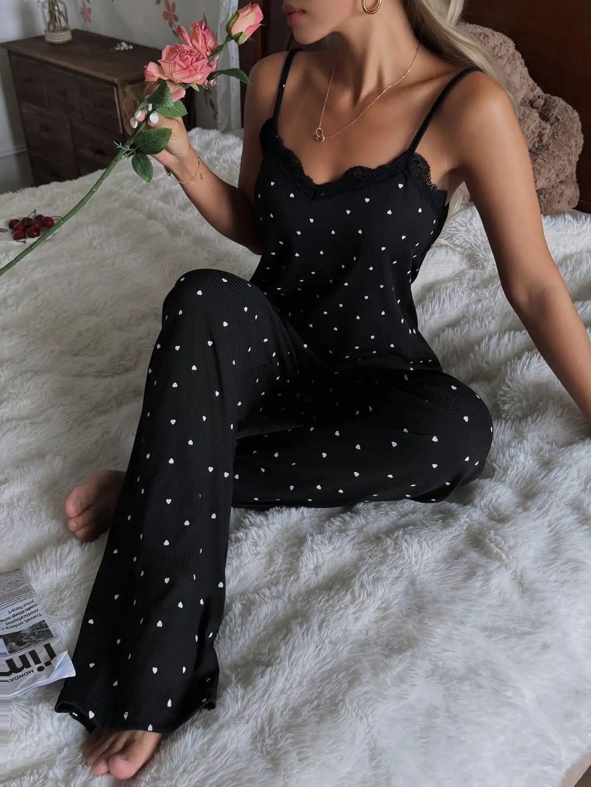 Pyjama-Set mit Camisole und Hosen