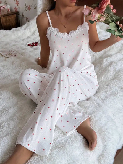 Pyjama-Set mit Camisole und Hosen