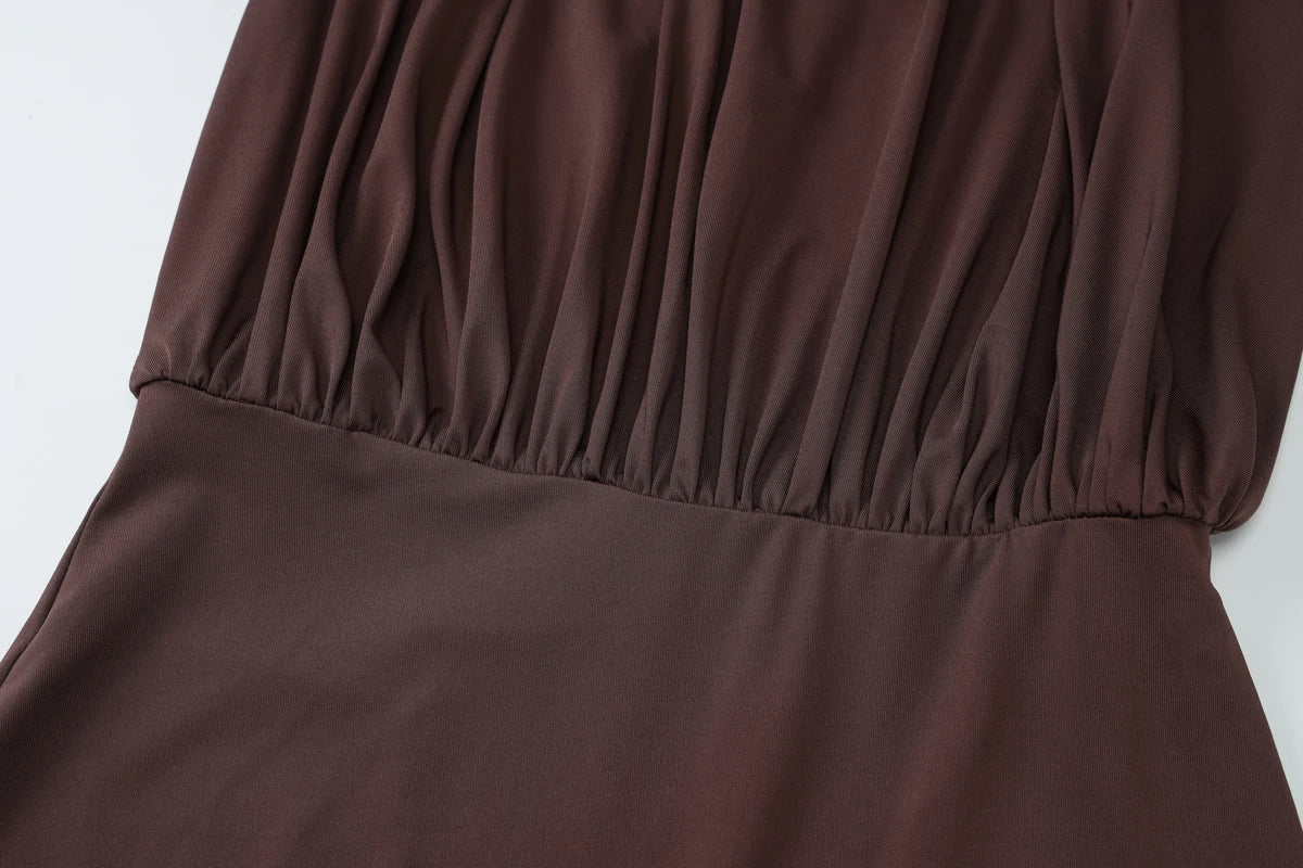 Hugcitar Mode Halter Solide Ärmellose Backless Verband Geraffte Dünne Mini Kleid Sommer Kleidung Party Urlaub Club