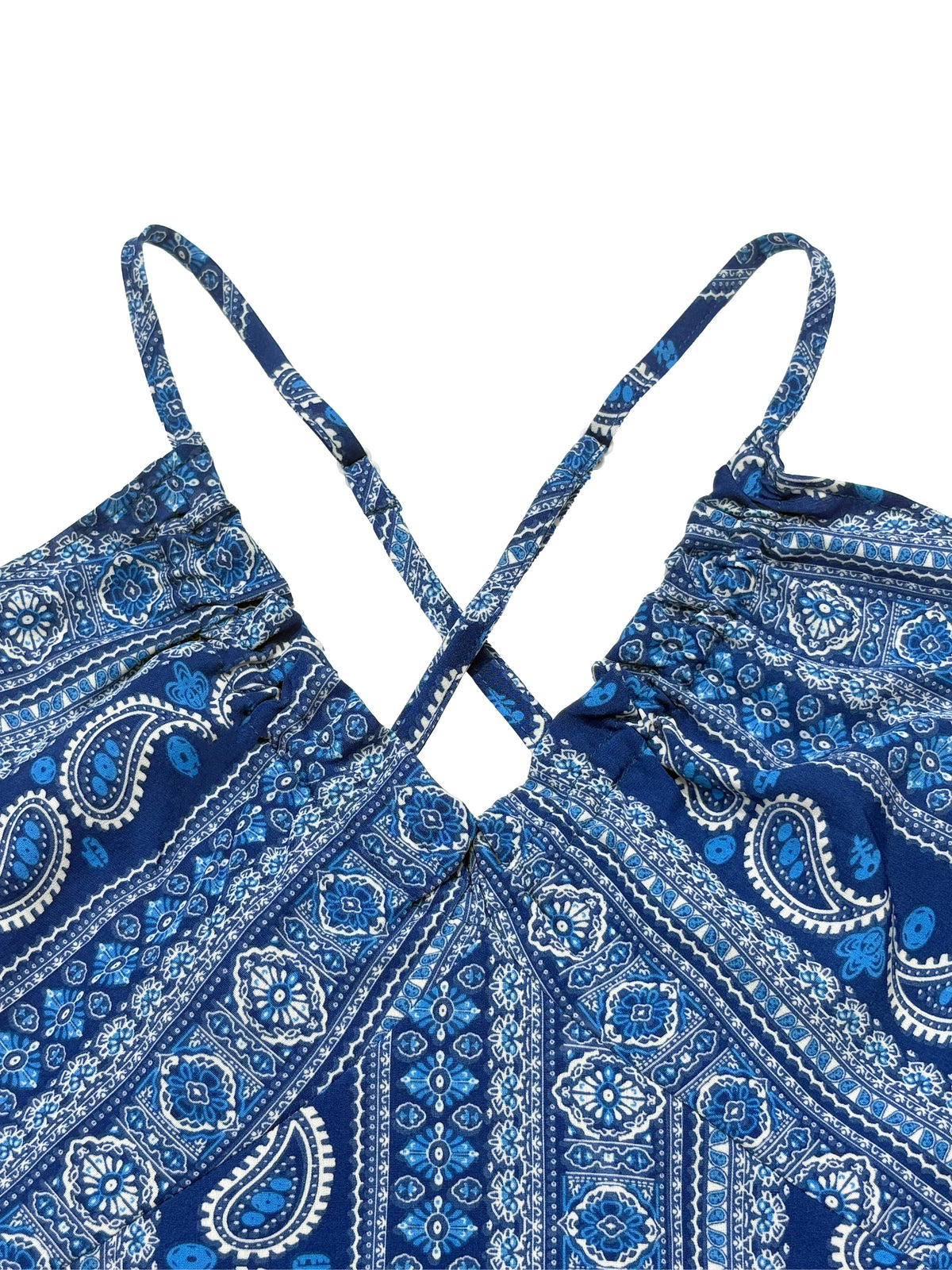 Damen Sommerkleid mit ethnischem Muster, rückenfrei, geteilter Oberschenkel, Damen-Sommerkleidung, Boho-Mode, Rüschenbesatz, langes Kleid für den Strand