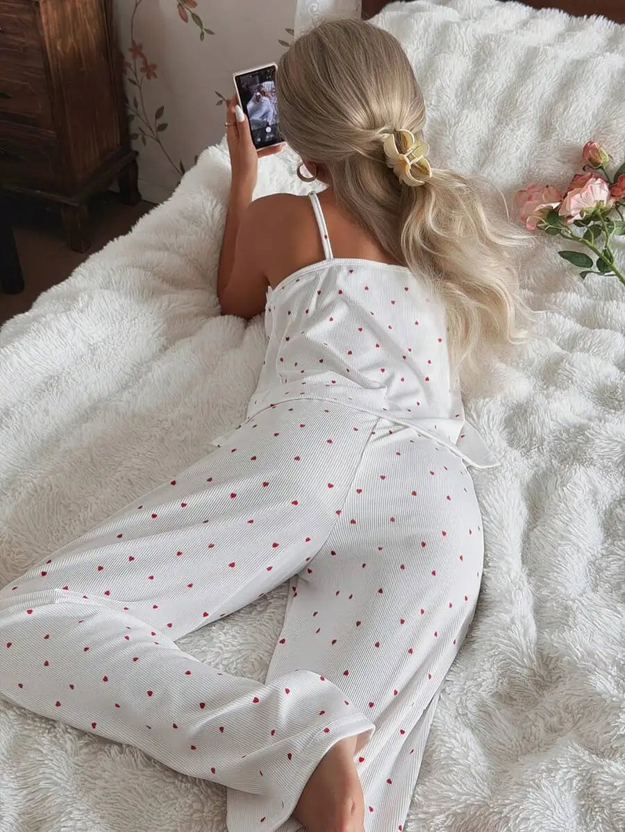 Pyjama-Set mit Camisole und Hosen