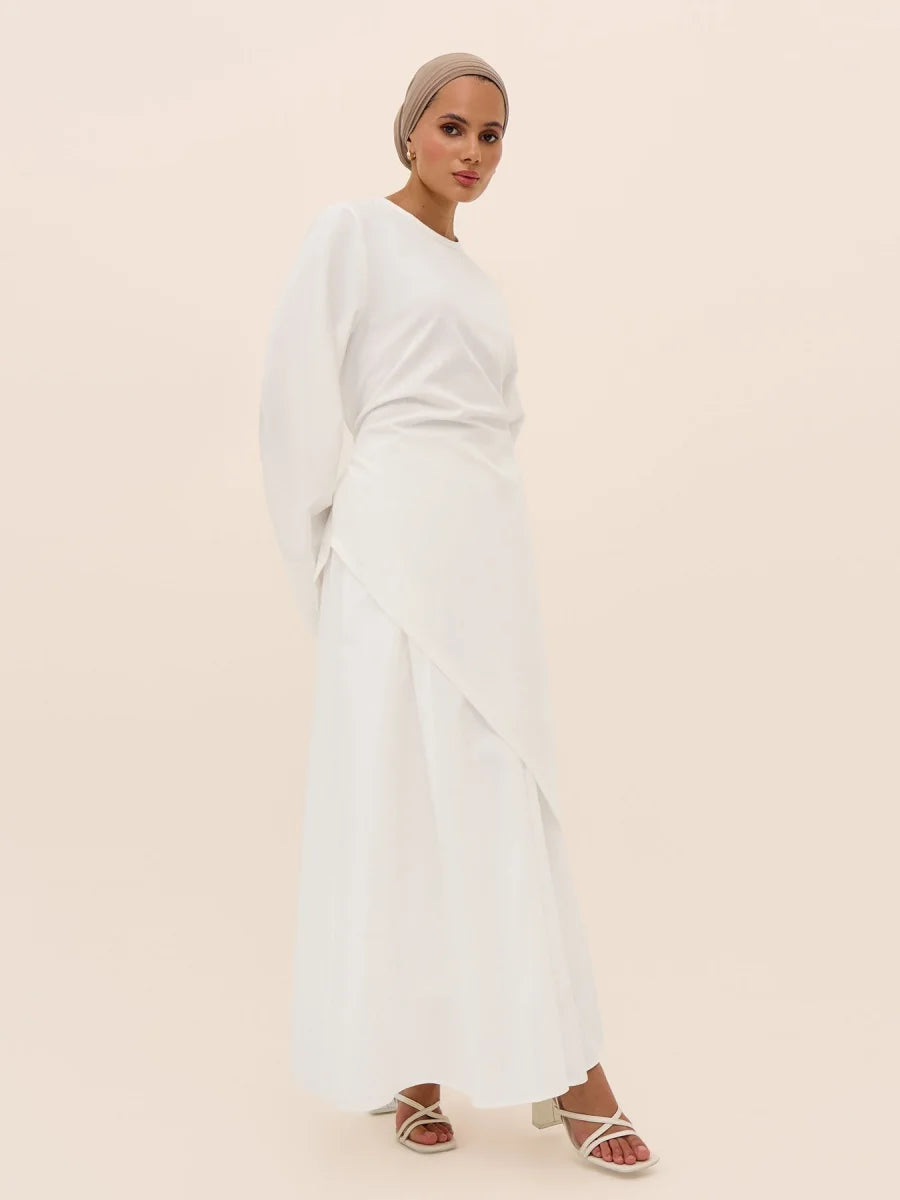 Muslimische Abayas aus dem Nahen Osten, Arabisch, Dubai, für Frauen, Oberteil mit Rock, zweiteiliger Anzug, dezenter Ramadan-Kaftan, Robe Femme, islamische Kleidung