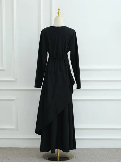 Muslimische Abayas aus dem Nahen Osten, Arabisch, Dubai, für Frauen, Oberteil mit Rock, zweiteiliger Anzug, dezenter Ramadan-Kaftan, Robe Femme, islamische Kleidung