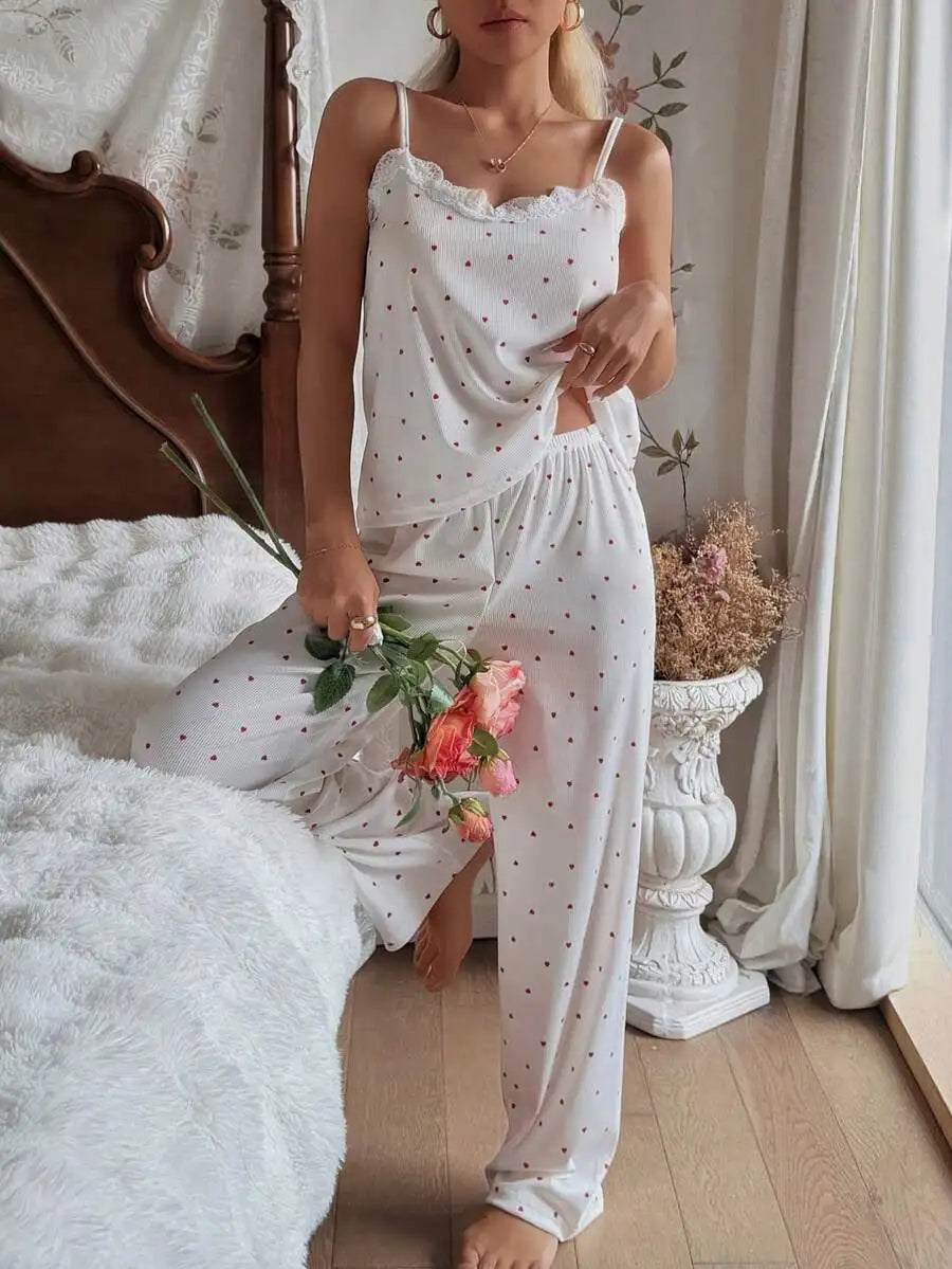 Pyjama-Set mit Camisole und Hosen